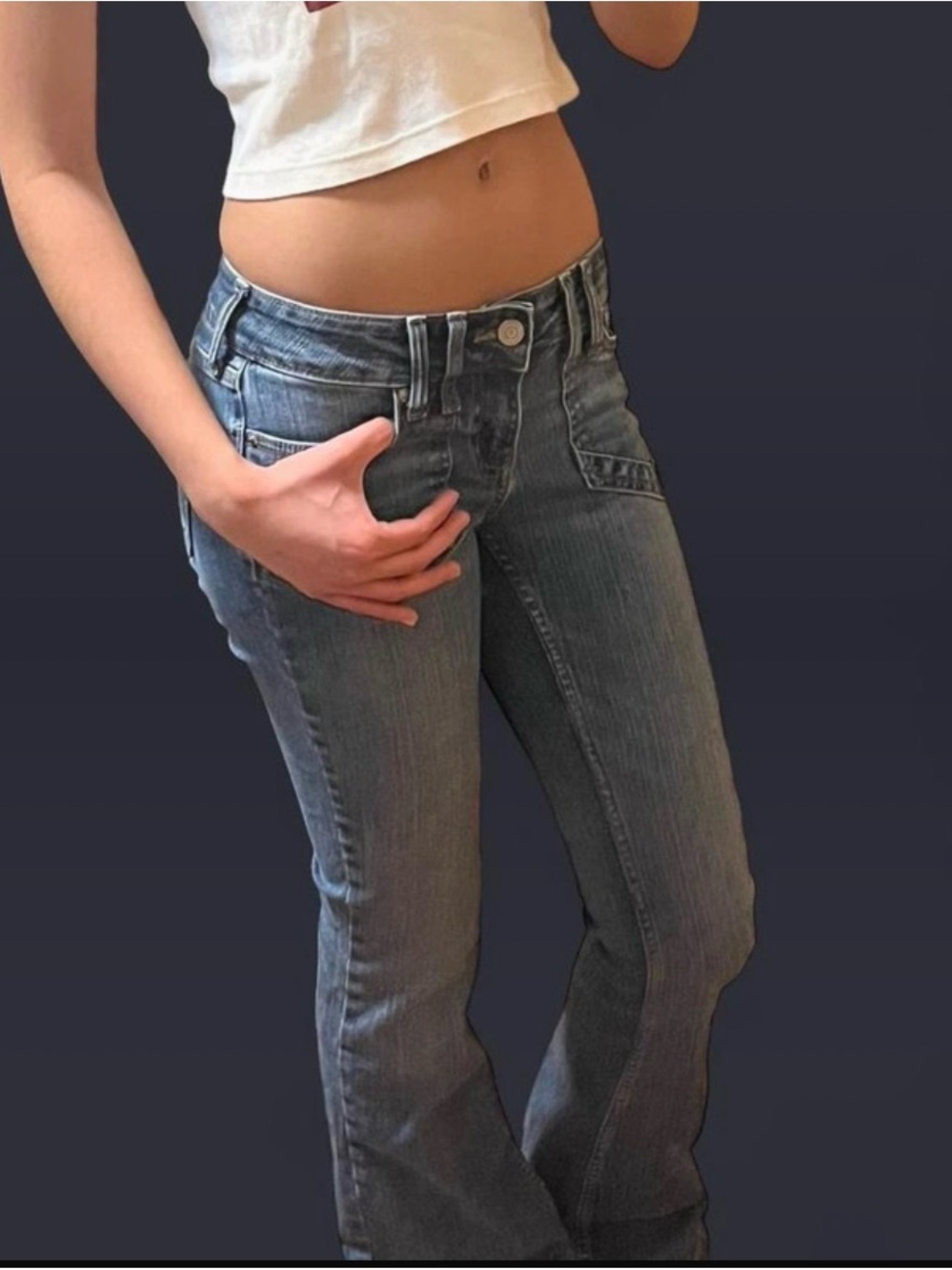 Aeropostale Women's Dark Blue Bootcut Jeans